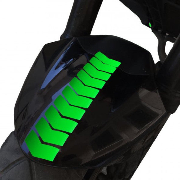 Fluorescent Green Fender Helmet Sticker with Arrow Design Çınar Extreme