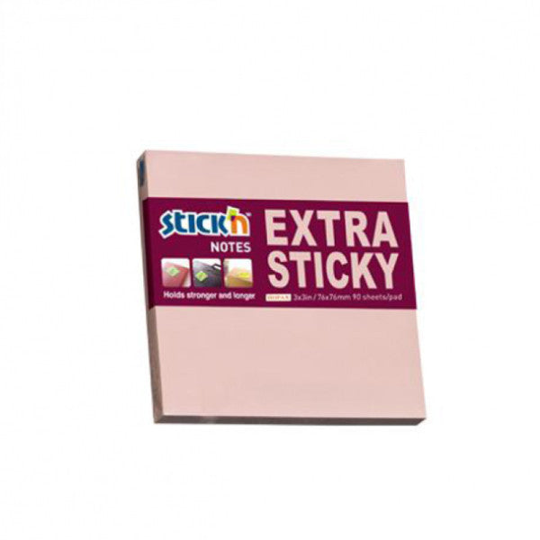 Hopax Stickn Sticky Note Paper Extra 90 pages 76X76 Pastel Pink He21661