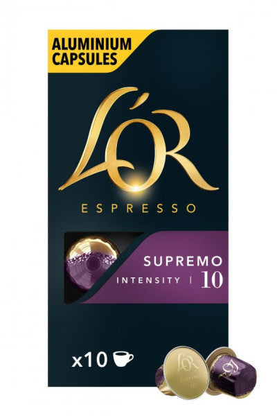 Curd - Supremo - Intensity 10 - Nespresso Compatible 10 Pcs Aluminum Capsules Coffee