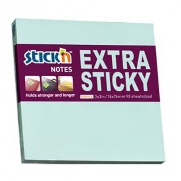 Hopax Stickn Sticky Note Paper Extra 90 pages 76X76 Pastel Blue