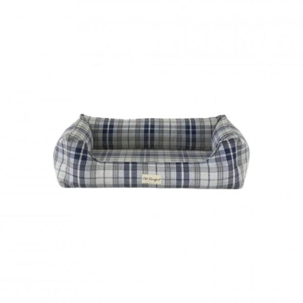 Pet Comfort Delta Varius Navy Blue Checkered Dog Bed M 70X90Cm