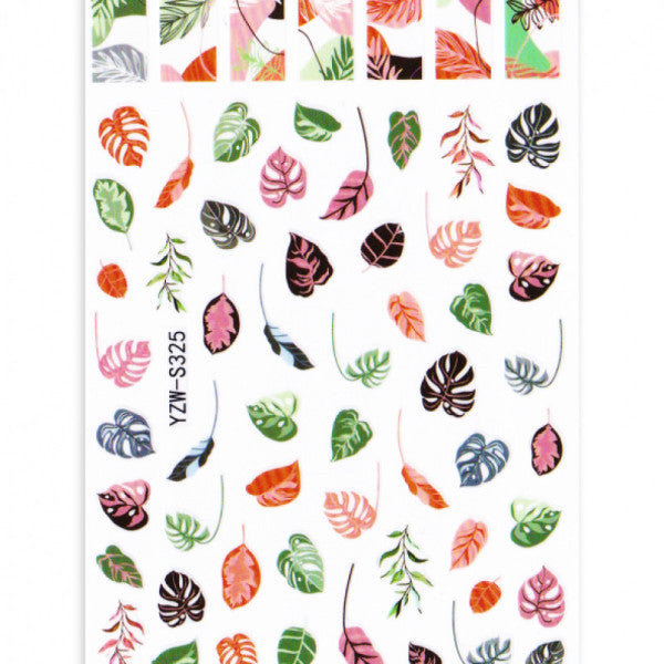 Botanical Colorful Nail Art Women Nail Sticker