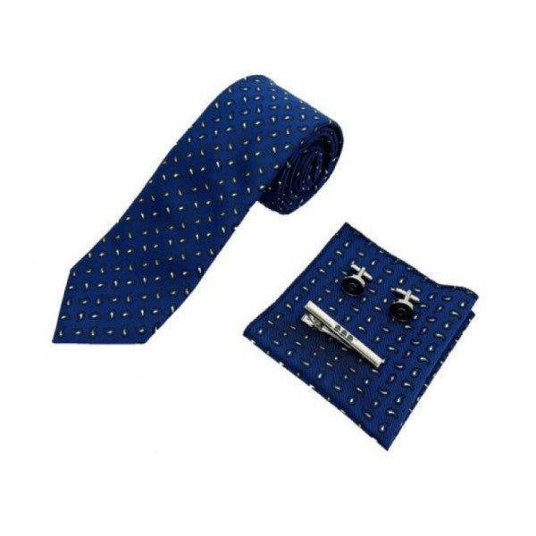 Branze Light Blue Blue Shale Shafferke Tie Hie Handklink و Tie Clip Gift Set