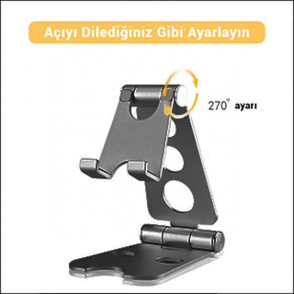 MÜHLEN GL059 - Black Foldable, Portable and Universal Phone/Tablet Stand