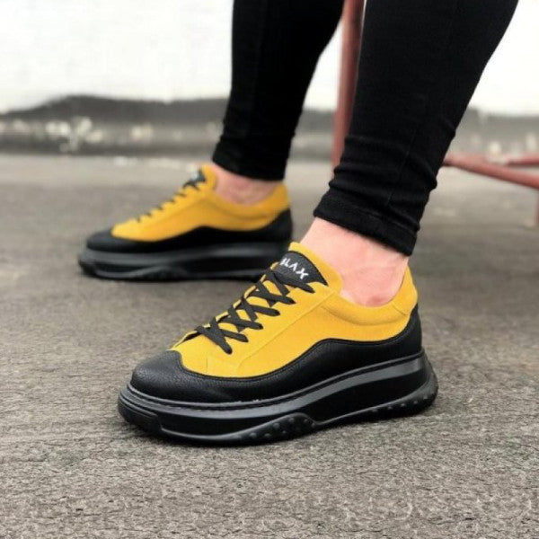 Wagoon Wg507 Charcoal Yellow Men's Shoes