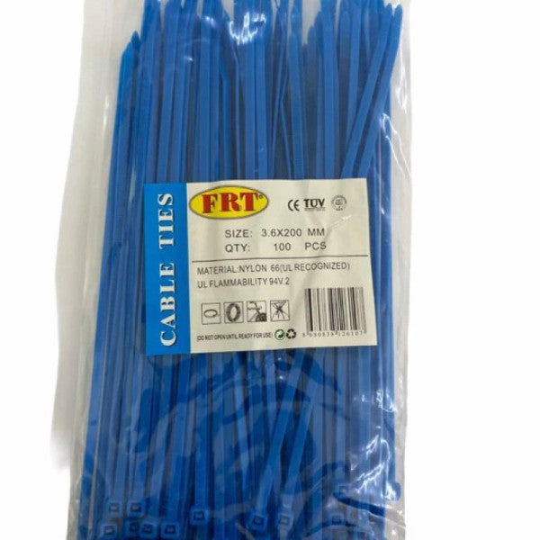 Frt Blue 3.6X200 Cable Tie