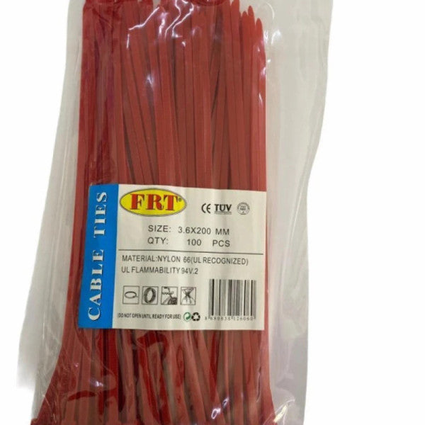 Frt Red 3.6X200 Cable Tie
