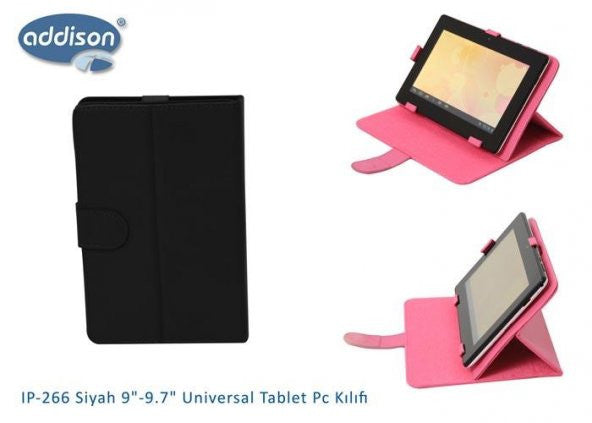 Addison IP-266 Siyah 9 "-9.7" Evrensel Tablet PC Kılıfı
