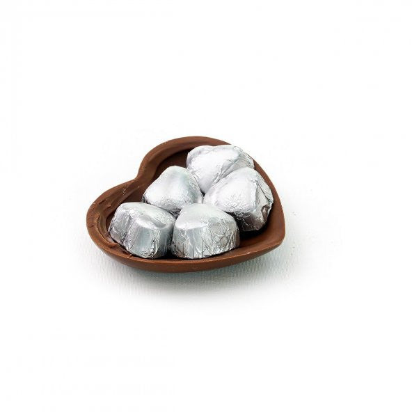 Milky Figure Based Silver Heart Chocolate