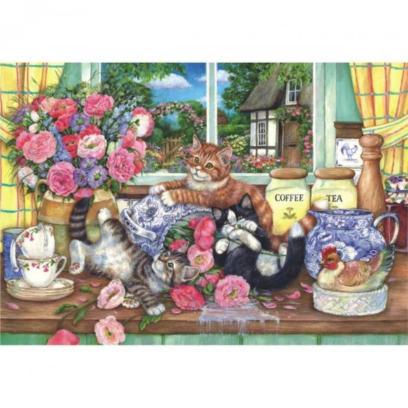 Anatolian Kittens In The Kitchen 500 Piece Puzzle