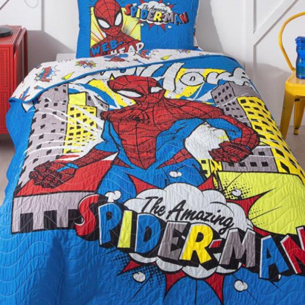 Özdilek Licensed Quilted Bedspread Spiderman New York