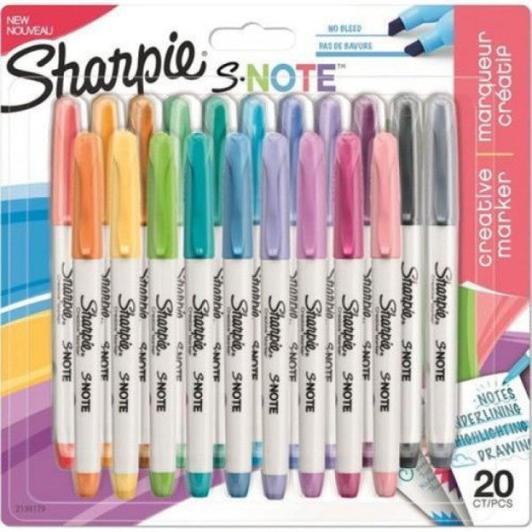 Sharpie Snote Freatif 20 Pcs Mixed Colors Marker Pen Set 2139179