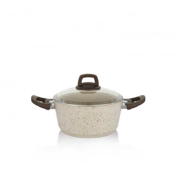 Schafer Profuse Incombustible and Non-stick Deep Pot -20Cm -Cream