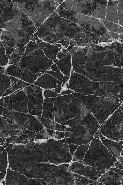 Frenda Home Marble Pattern Td350-00 Non-Slip Leather Floor Carpet Black 80X150