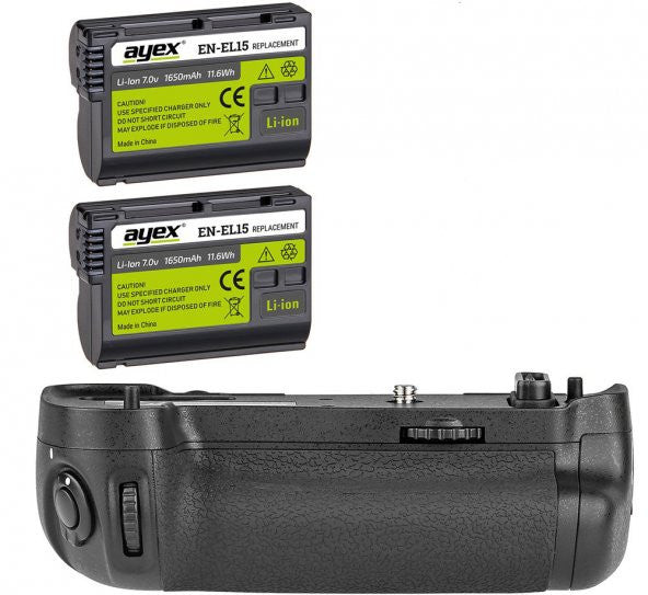 Ayex For D750 Nikon Ax-D750 Battery Grip + 2 Ad. En-El14 Battery