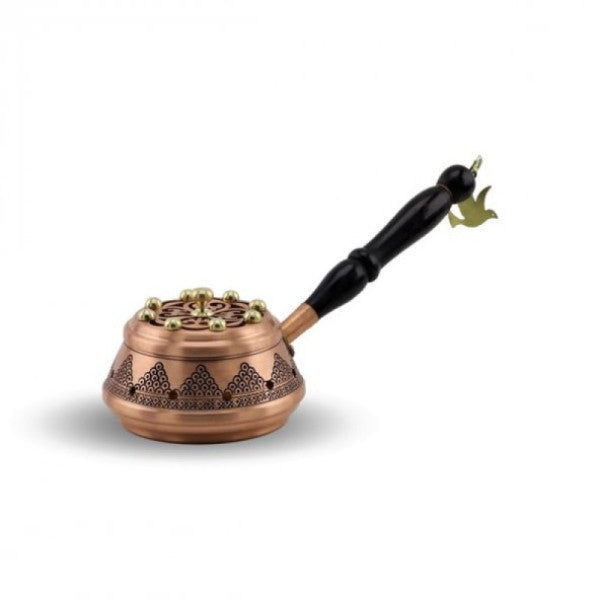 Morya Copper Incense Holder Handmade Grape Pattern Medium Size