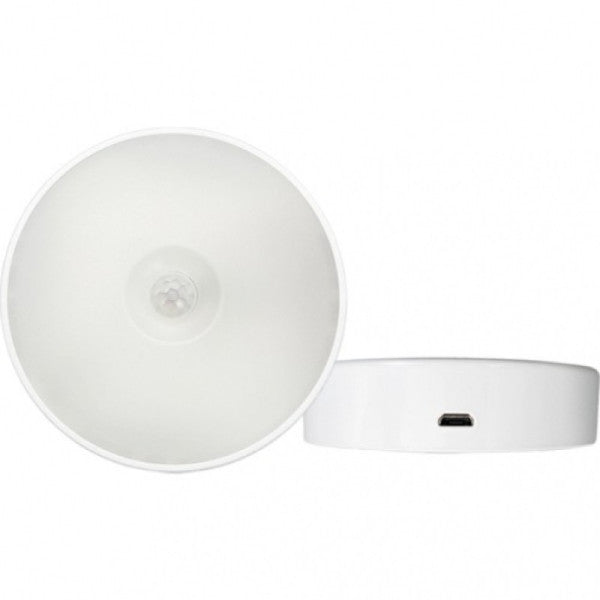 مصباح أبيض LED قابل لإعادة الشحن عبر USB مع مستشعر للحركة - ضوء ليلي A08