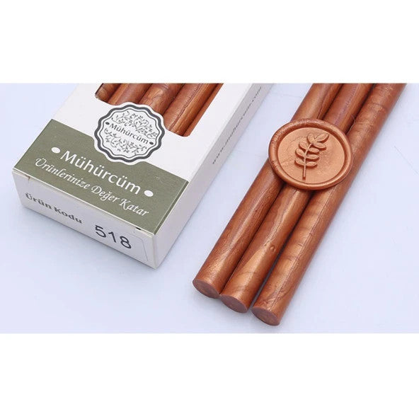 Seal Wax Stick 11Mmx120Mm Pack of 10 Model: 518 Copper Mother of Pearl