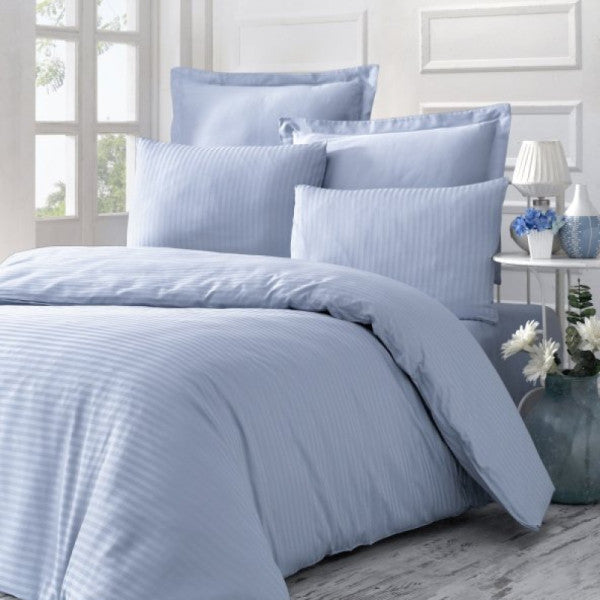 Komfort Home Single Exclusive Deluxe Satin Duvet Cover Set (Ln Blue)