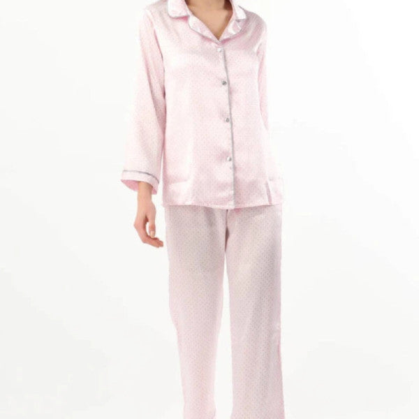 Women's Polka Dot Pajama Set Pink