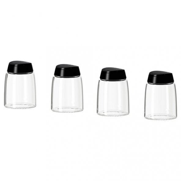 Ikea 365+ Ihardig 4 Pieces Spice Jar - Glass Spice Jar