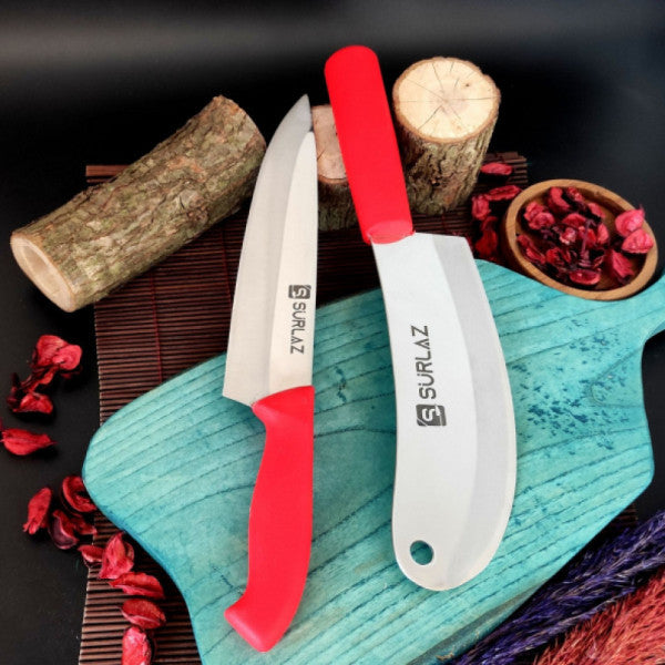 SürLaz Red Series Onion Cleaver Chef Knife