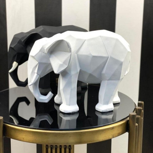 Cubic Elephant Trinket White
