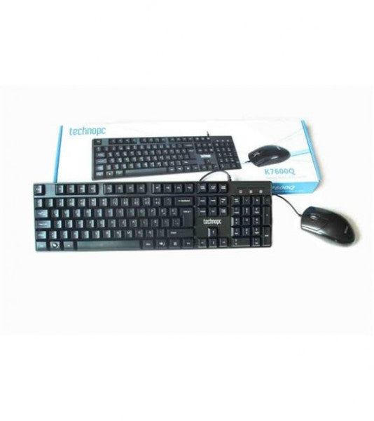 TechnoPc Wired Keyboard Mouse Set