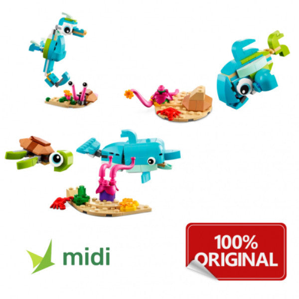 Lego Creator 3 in 1 Dolphin And Turtle Midi-31128