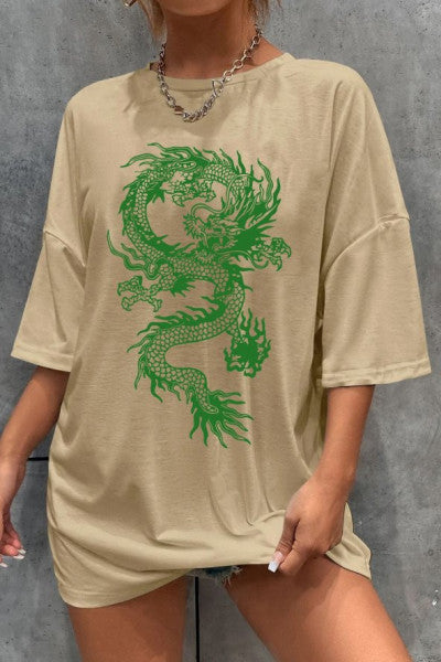 Green Dragon Printed Tshirt