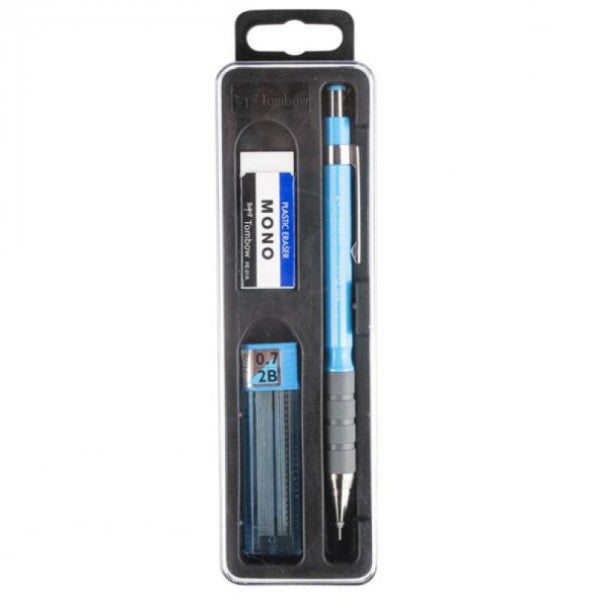 TOMBOW çok yönlü kalem sh-300 kavrama 0.7 mm plastik kutulu set mavi